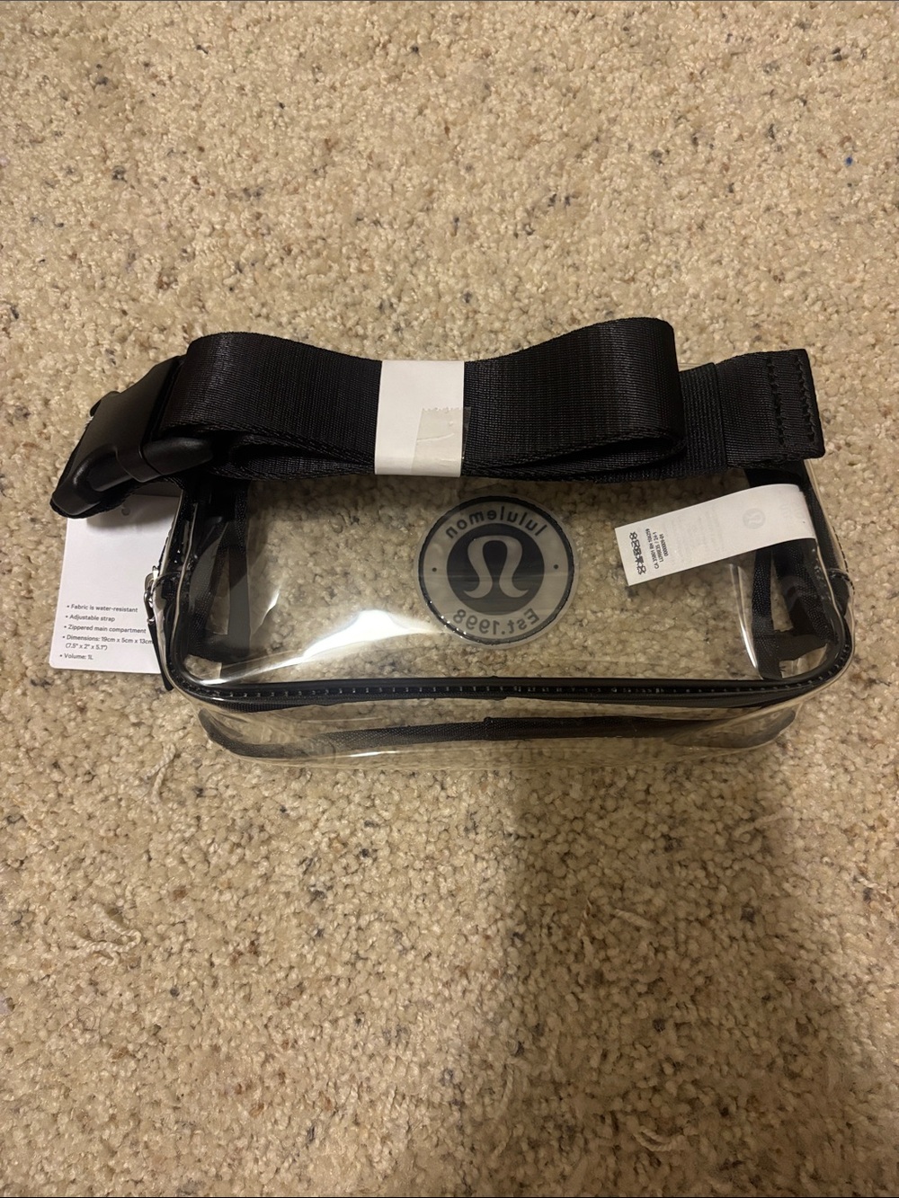 lululemon athletica Clear Belt Bag with Black Trim - Picture 3 of 4